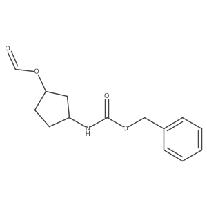 Carbamic acid, [3-(formyloxy)cyclopentyl]-, phenylmethyl ester, trans-结构式