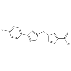 1-[[3-(4-Chlorophenyl)-1,2,4-oxadiazol-5-yl]methyl]-1H-pyrazole-4-carboxylic acid Structure