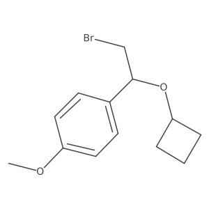 1-(2-Bromo-1-cyclobutoxyethyl)-4-methoxybenzene结构式