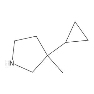 3-Cyclopropyl-3-methylpyrrolidine结构式