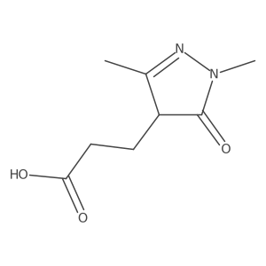 3-(1,3-dimethyl-5-oxo-4,5-dihydro-1H-pyrazol-4-yl)propanoic acid结构式
