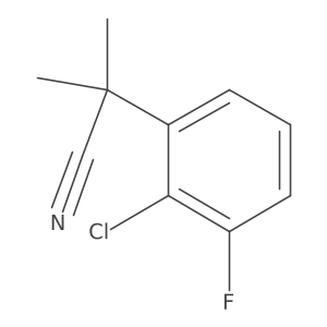 2-(2-Chloro-3-fluorophenyl)-2-methylpropanenitrile Structure