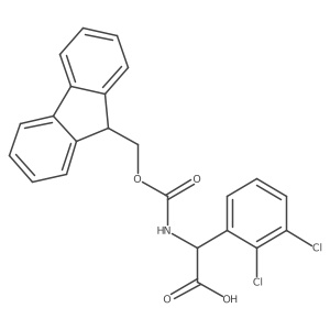 (R)-2-((((9H-Fluoren-9-yl)methoxy)carbonyl)amino)-2-(2,3-dichlorophenyl)acetic acid结构式