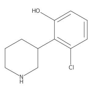 3-Chloro-2-(piperidin-3-yl)phenol Structure