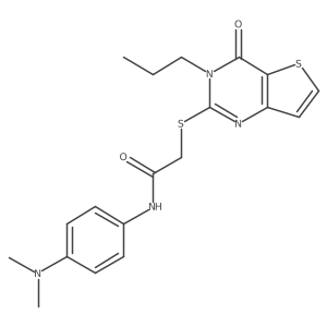 N-[4-(dimethylamino)phenyl]-2-({4-oxo-3-propyl-3H,4H-thieno[3,2-d]pyrimidin-2-yl}sulfanyl)acetamide Structure