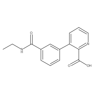 3-[3-(N-Ethylaminocarbonyl)phenyl]picolinic acid结构式