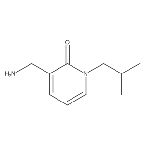 3-(Aminomethyl)-1-(2-methylpropyl)-1,2-dihydropyridin-2-one结构式