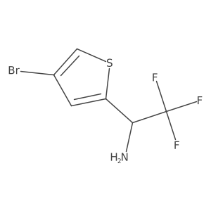 1-(4-Bromothiophen-2-yl)-2,2,2-trifluoroethan-1-amine结构式