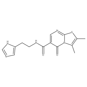 N-[2-(1H-imidazol-4-yl)ethyl]-2,3-dimethyl-5-oxo-5H-[1,3]thiazolo[3,2-a]pyrimidine-6-carboxamide Structure