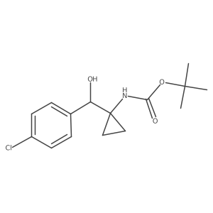 Tert-butyl (1-((4-chlorophenyl)(hydroxy)methyl)cyclopropyl)carbamate Structure