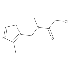 2-chloro-N-methyl-N-[(4-methyl-1,3-thiazol-5-yl)methyl]acetamide Structure
