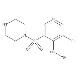 1-((5-Chloro-4-hydrazinylpyridin-3-yl)sulfonyl)piperazine Structure
