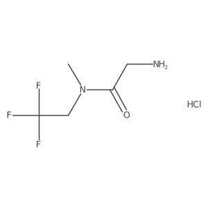 2-amino-N-methyl-N-(2,2,2-trifluoroethyl)acetamide hydrochloride结构式