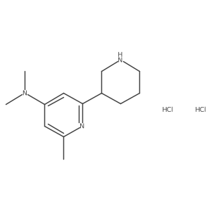 N,N,2-trimethyl-6-(piperidin-3-yl)pyridin-4-amine dihydrochloride结构式