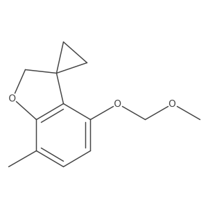 4-(Methoxymethoxy)-7-methyl-2H-spiro[benzofuran-3,1'-cyclopropane]结构式