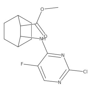 Rel-methyl (2S,3S)-3-((2-chloro-5-fluoropyrimidin-4-yl)amino)bicyclo[2.2.2]octane-2-carboxylate结构式