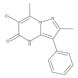 6-Chloro-2,7-dimethyl-3-phenylpyrazolo[1,5-a]pyrimidin-5(4H)-one Structure