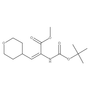 2-tert-Butoxycarbonylamino-3-(tetrahydro-pyran-4-yl)-acrylic acid methyl ester Structure