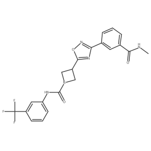 3-(3-(3-(methylcarbamoyl)phenyl)-1,2,4-oxadiazol-5-yl)-N-(3-(trifluoromethyl)phenyl)azetidine-1-carboxamide Structure