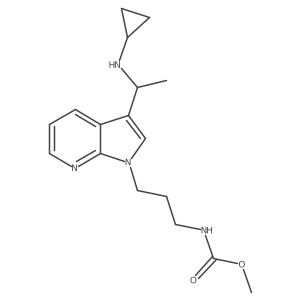 Methyl (3-(3-(1-(cyclopropylamino)ethyl)-1H-pyrrolo[2,3-b]pyridin-1-yl)propyl)carbamate Structure
