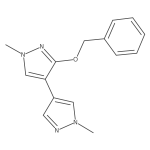 3-(Benzyloxy)-1,1'-dimethyl-1h,1'H-4,4'-bipyrazole结构式
