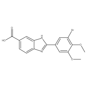 2-(3-Bromo-4,5-dimethoxyphenyl)-1H-benzo[d]imidazole-6-carboxylic acid Structure