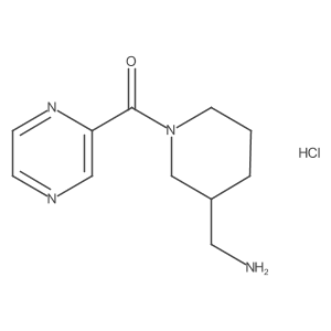 (3-(Aminomethyl)piperidin-1-yl)(pyrazin-2-yl)methanone hydrochloride Structure