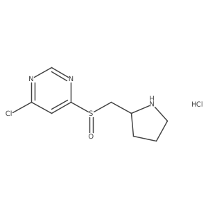 4-Chloro-6-((pyrrolidin-2-ylmethyl)sulfinyl)pyrimidine hydrochloride结构式