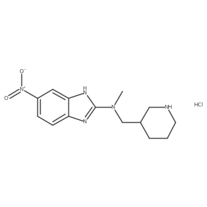 N-methyl-5-nitro-N-(piperidin-3-ylmethyl)-1H-benzo[d]imidazol-2-amine hydrochloride Structure