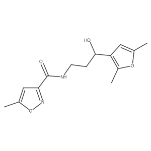 N-(3-(2,5-dimethylfuran-3-yl)-3-hydroxypropyl)-5-methylisoxazole-3-carboxamide Structure