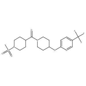 (1-(Methylsulfonyl)piperidin-4-yl)(4-((5-(trifluoromethyl)pyridin-2-yl)oxy)piperidin-1-yl)methanone结构式