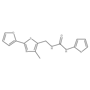 1-((2-(Furan-2-yl)-4-methylthiazol-5-yl)methyl)-3-(thiophen-2-yl)urea结构式