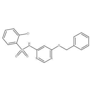 N-(6-(benzyloxy)pyrimidin-4-yl)-2-chlorobenzenesulfonamide Structure