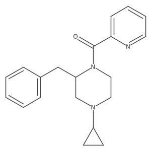 (2-Benzyl-4-cyclopropylpiperazin-1-yl)(pyridin-2-yl)methanone结构式