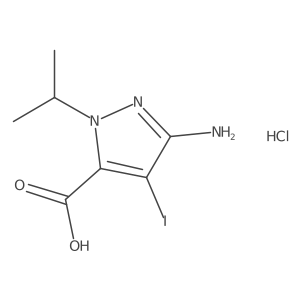 3-amino-4-iodo-1-isopropyl-1H-pyrazole-5-carboxylic acid Structure