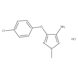 3-(4-Chlorophenoxy)-1-methylpyrazol-4-amine;hydrochloride结构式