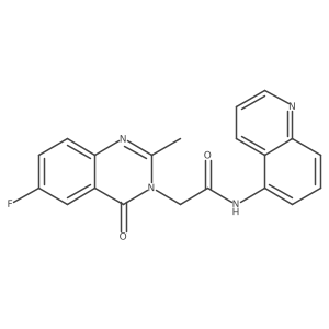 2-(6-fluoro-2-methyl-4-oxoquinazolin-3(4H)-yl)-N-(quinolin-5-yl)acetamide结构式