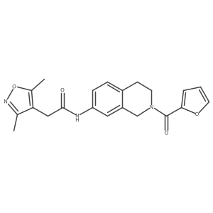 2-(3,5-dimethylisoxazol-4-yl)-N-(2-(furan-2-carbonyl)-1,2,3,4-tetrahydroisoquinolin-7-yl)acetamide Structure