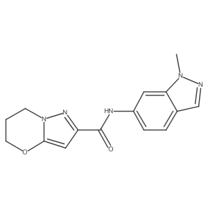 N-(1-methyl-1H-indazol-6-yl)-6,7-dihydro-5H-pyrazolo[5,1-b][1,3]oxazine-2-carboxamide结构式