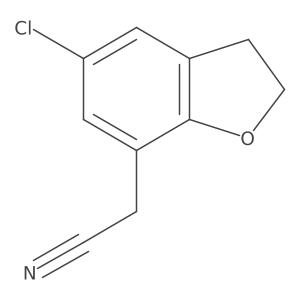 2-(5-Chloro-2,3-dihydro-1-benzofuran-7-yl)acetonitrile结构式