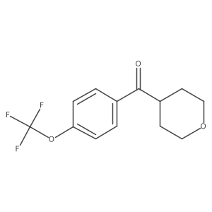 (Tetrahydro-2H-pyran-4-yl)(4-(trifluoromethoxy)phenyl)methanone Structure