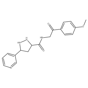 N-[2-(4-methoxyphenyl)-2-oxoethyl]-5-pyridin-3-ylpyrazolidine-3-carboxamide Structure
