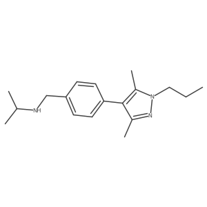 Benzenemethanamine, 4-(3,5-dimethyl-1-propyl-1H-pyrazol-4-yl)-N-(1-methylethyl)-结构式