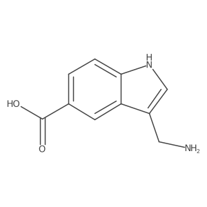 3-(Aminomethyl)-1H-indole-5-carboxylic acid结构式