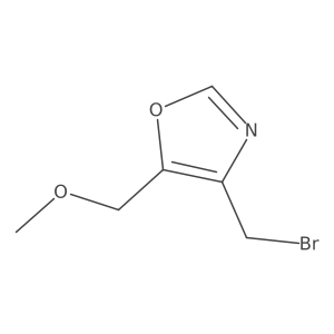 4-(Bromomethyl)-5-(methoxymethyl)oxazole Structure