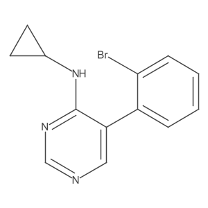 4-Pyrimidinamine, 5-(2-bromophenyl)-N-cyclopropyl- Structure