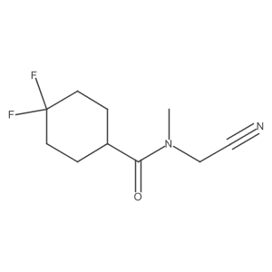 N-(cyanomethyl)-4,4-difluoro-N-methylcyclohexane-1-carboxamide结构式