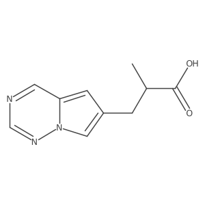 2-Methyl-3-(pyrrolo[2,1-f][1,2,4]triazin-6-yl)propanoic acid Structure