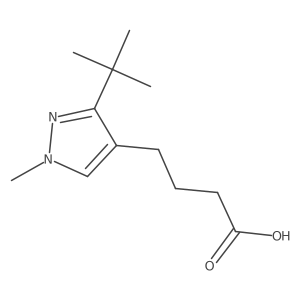 4-(3-tert-butyl-1-methyl-1H-pyrazol-4-yl)butanoic acid Structure