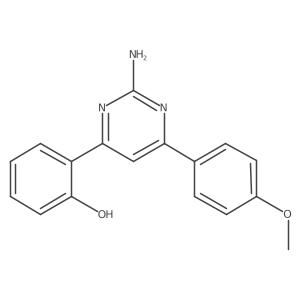2-(2-Amino-6-(4-methoxyphenyl)pyrimidin-4-yl)phenol Structure